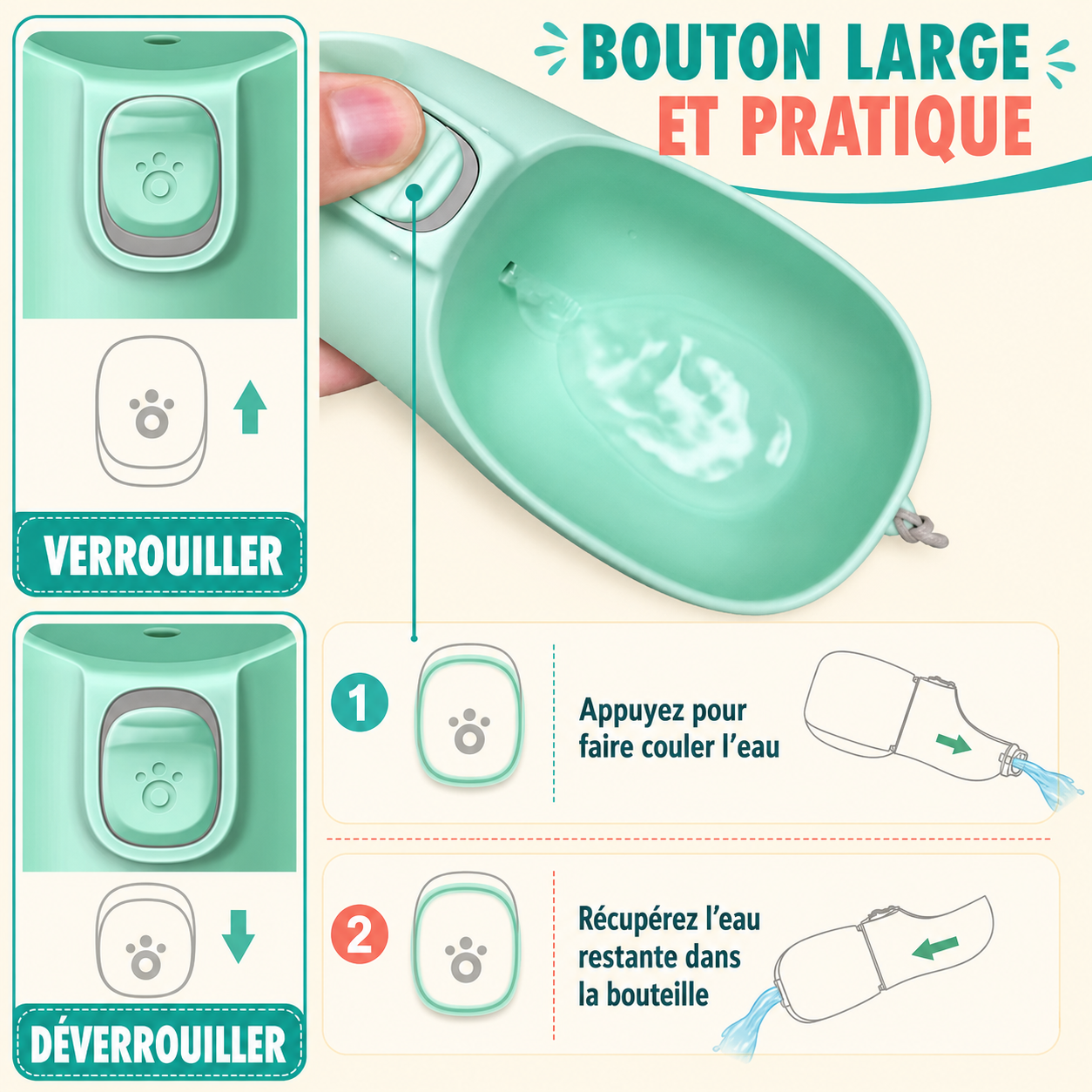 Bouteille de voyage pour boire