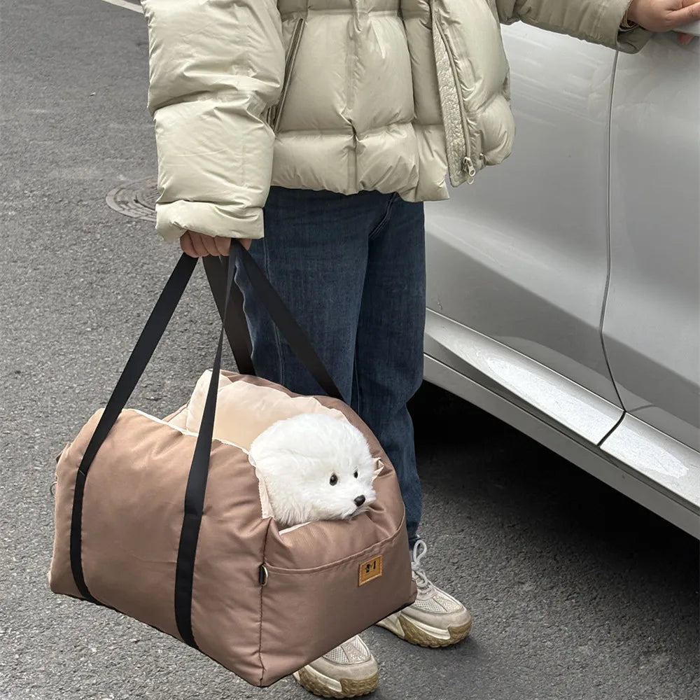 Siège de Voiture pour Chien avec Ceinture de Sécurité