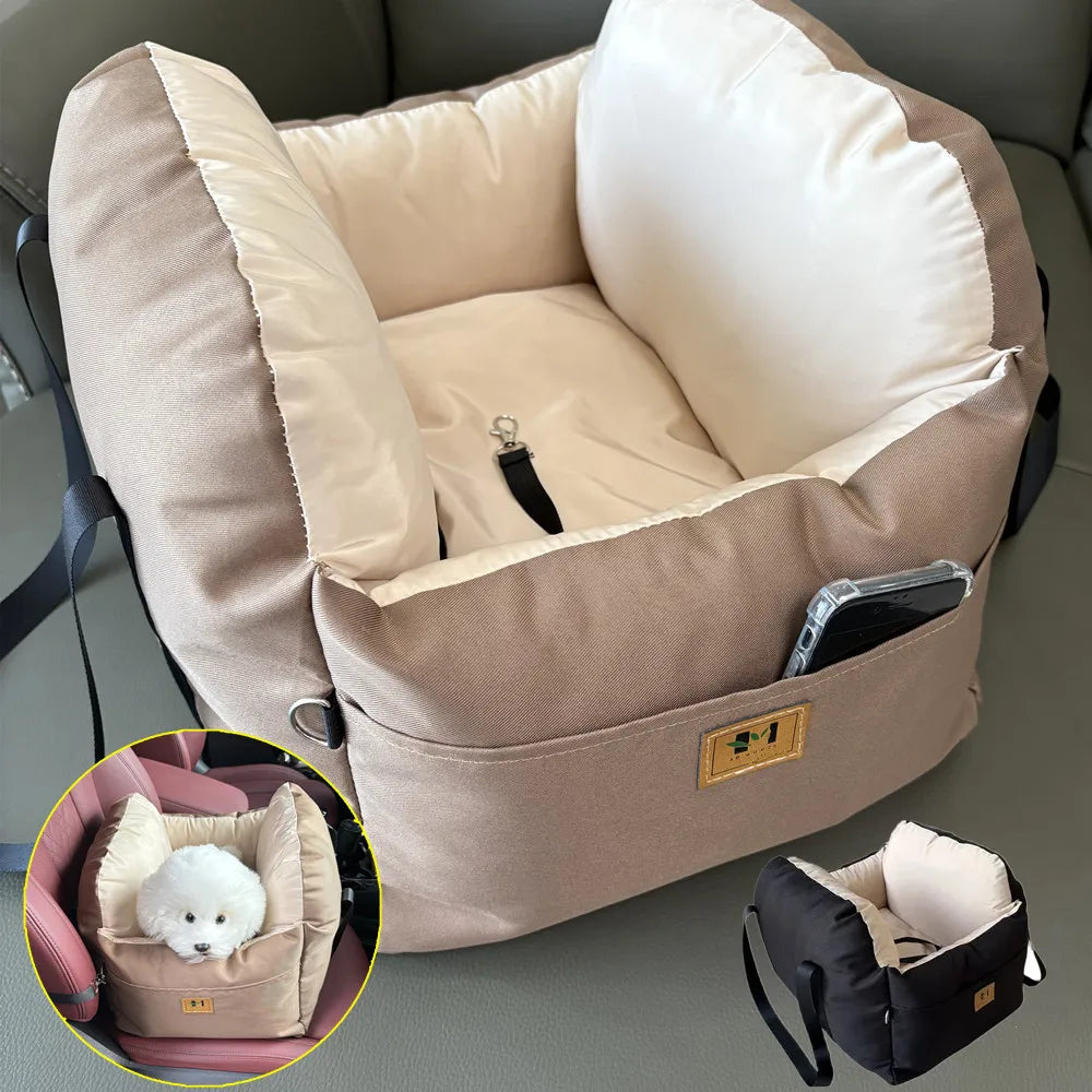 Siège de Voiture pour Chien avec Ceinture de Sécurité